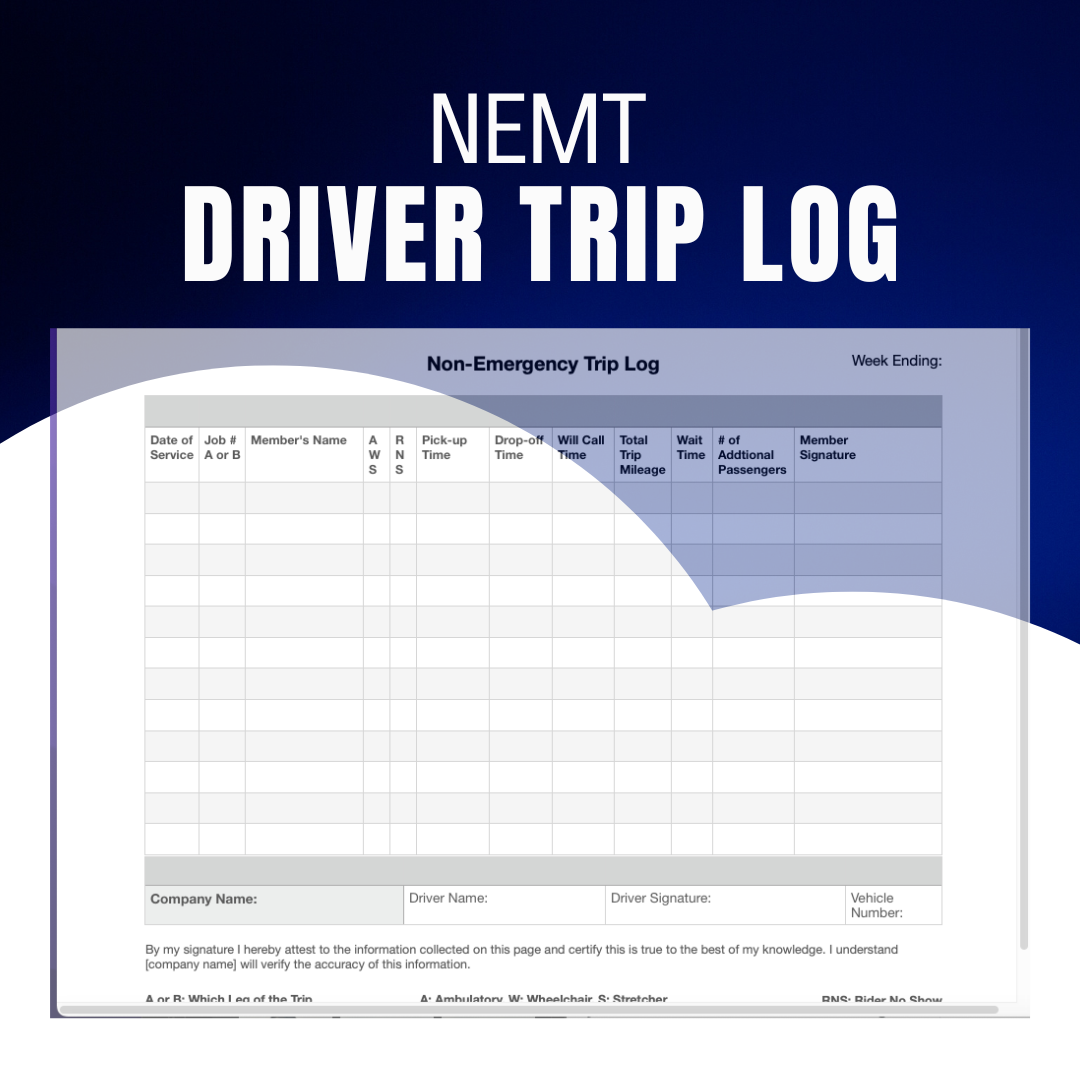 nemt trip sheet